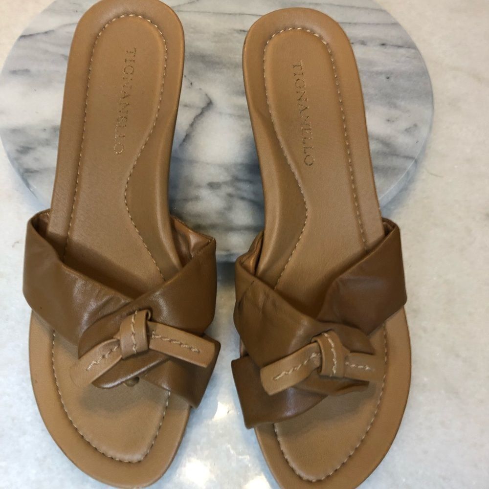 Tignanello tan thong sandals size 7 - Picture 2 of 8